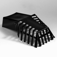 hwa pe bladvanger model u 60x80 mm zwart