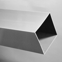 Dyka pvc vierkante buis 80x80x1.5 mm grijs l=4m