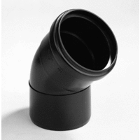 pp bocht 80mm mof/ spie 45 zwart