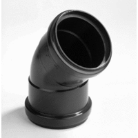 pp bocht 80mm 2x mof 45 zwart