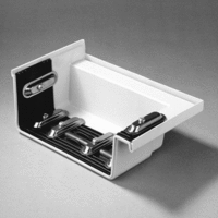 polyester eindstuk rechts 120 mm grijs