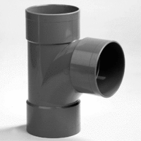pvc stroom t-stuk 75 mm 3 x lijmmof 87.5 grijs afbeelding 2