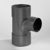 pvc verloop stroom t-stuk 110x50 mm 3 x lijmmof 90 grijs afbeelding 2