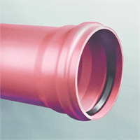 pvc u-3 buis komo klasse 34 sn8 630x18.4 mm mof spie roodbruin l=5m afbeelding 2