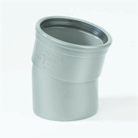 pvc bocht sn4 125 mm mof spie 15 grijs afbeelding 2