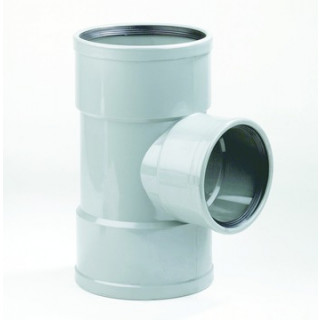 pvc verloop t-stuk sn4 315x125 mm 3 x mof 90 grijs afbeelding 2