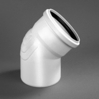 dykastil bocht 50 mm mofspie 45 wit afbeelding 2