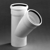 dykastil t-stuk 75 mm 2 x mof 1 x spie 45 wit