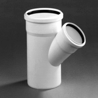 dykastil verloop t-stuk 110x75 mm 2 x mof 1 x spie 45 wit afbeelding 2