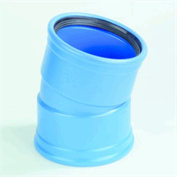 dykasono pvc bocht 110 mm 2 x mof 15 blauw afbeelding 2