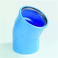 dykasono pvc bocht 125 mm mof spie 30 blauw afbeelding 2