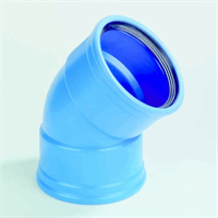 dykasono pvc bocht 75 mm 2 x mof 45 blauw afbeelding 2