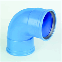 dykasono pvc bocht 90 mm 2 x mof 90 blauw afbeelding 2