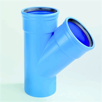 dykasono pvc t-stuk 110x110 mm 2 x mof spie 45 blauw afbeelding 2