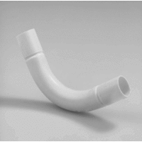 PVC electro bocht 5/8" 2 x mof 90 creme afbeelding 2