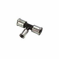 Henco kunststof PVDF pers verloop T-stuk 32x20x32mm afbeelding 2