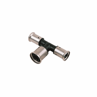 Henco kunststof PVDF pers verloop T-stuk 16x20x16mm afbeelding 2