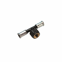 Henco kunststof PVDF pers T-stuk 20mm x 1/2" bi.dr.x 20mm afbeelding 2