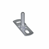 elvz staal muurplaat buitendraad met lasbout kort m6 x 10 mm afbeelding 2