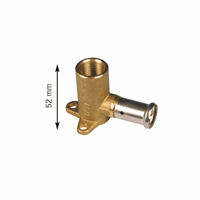 Henco messing pers sanitair muurplaat 16x1/2" bi.dr. afbeelding 2