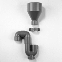 pvc cv condensafvoerset 100x40 mm grijs