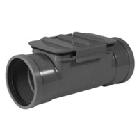 pvc ontstoppingsstuk met vlakdeksel 125 mm 2 x mof roodbruin afbeelding 2