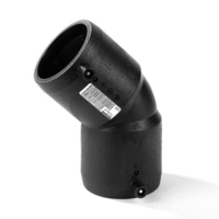 pe100 knie sdr11 75 mm 2 x mof 45 zwart afbeelding 2