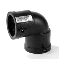 pe100 knie sdr11 75 mm 2 x mof 90 zwart afbeelding 2