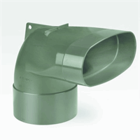 dyka air eindstuk ovaal 195 mm - 125 mm ventiel h=70mm 2LV afbeelding 2