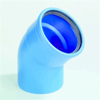 dykasono pvc bocht 50 mm mof spie 45 blauw afbeelding 2