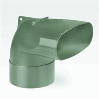 Dyka air eindstuk ovaal 195 mm - 125 mm ventiel h=50mm afbeelding 2