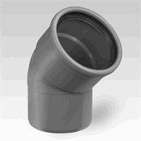 pvc manchet bocht mof/spie 90mm 45 afbeelding 2