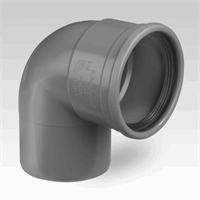 pvc manchet bocht mof/spie 90mm 90 afbeelding 2
