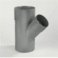 pvc verloop t-stuk 110x90mm 2x lijmmof/ 1x spie 45 afbeelding 2