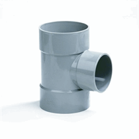 pvc verloop t-stuk 90x75mm 3x lijmmof 90 afbeelding 2
