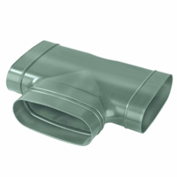 dyka air t-stuk ovaal 195 mm 3 x lijmmof 90gr groen