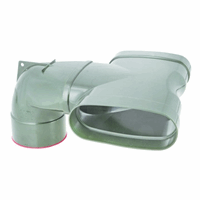 Dyka air gcomb. t-stuk ovaal-rond ventiel afbeelding 2