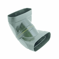 Dyka air bocht verticaal ovaal 235 mm 2 x lijmmof afbeelding 2