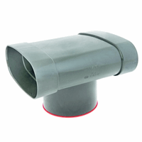 dyka air uitloop ovaal 195-125 mm 3 x lijmmof groen h=100mm 3LV