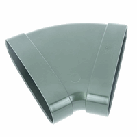 dyka air bocht ovaal 235 mm 2 x lijmmof 45gr groen