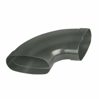 dyka air bocht ovaal 235 mm 2 x lijmmof 90gr groen