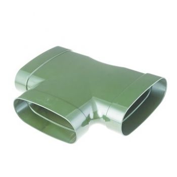 Dyka air t-stuk ovaal 235 mm 3 x lijmmof 90gr groen afbeelding 2