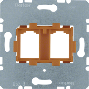 Hager Draagplaat modulaire jacks, 2-v, oranje houder (14 454109 afbeelding 2