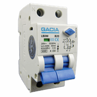 GACIA aardlekautomaat B20 1p+n  20A 30mA 6kA