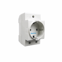 Stopcontact din rail montage grijs GACIA SK6 din-modulaire WCD