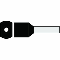 Geïsoleerde TwinAdereindhuls 1,5qmm Zwart penlengte = 12mm afbeelding 2