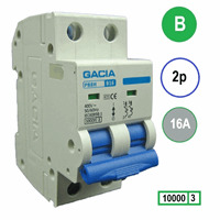 GACIA installatieautomaat M80/PB8H-2B16 2p B16 10kA afbeelding 2
