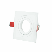 Inbouwarmatuur 50mm vierkant 92x92mm inst. wit afbeelding 2