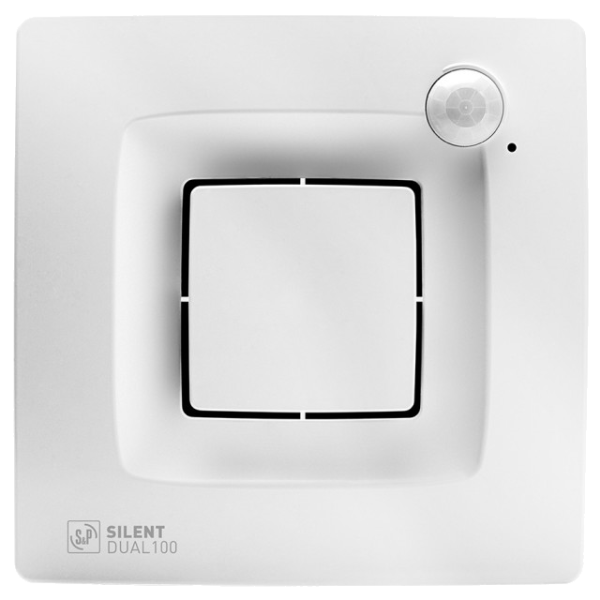 Muurinb.ventilator ø105mm 90m³+PIR/hygrost wit afbeelding 1