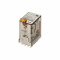 Relais 230Vac 7A 4w +LED-ind. en testknop steek afbeelding 2